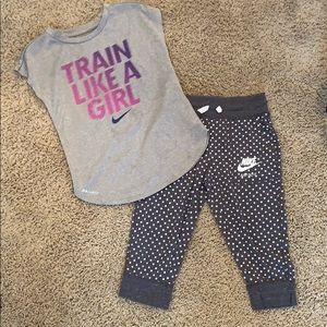 Polka dot Nike track suit